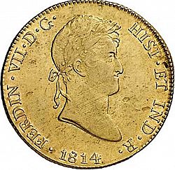 Large Obverse for 8 Escudos 1814 coin