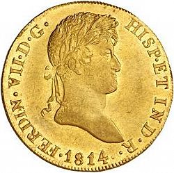 Large Obverse for 8 Escudos 1814 coin