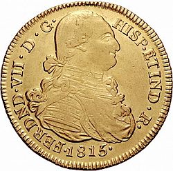 Large Obverse for 8 Escudos 1815 coin