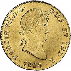 Large Obverse for 8 Escudos 1820 coin