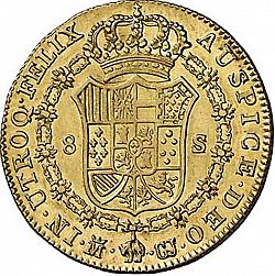 Large Reverse for 8 Escudos 1814 coin