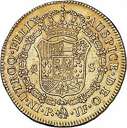 Large Reverse for 8 Escudos 1814 coin