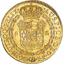 Large Reverse for 8 Escudos 1815 coin