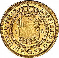 Large Reverse for 8 Escudos 1816 coin