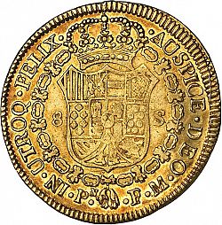Large Reverse for 8 Escudos 1820 coin