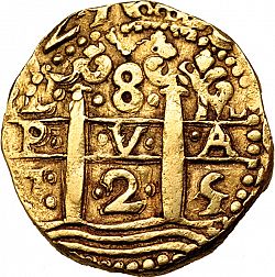 Large Obverse for 8 Escudos 1725 coin