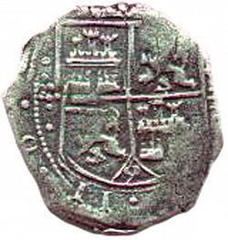 Large Obverse for 8 Reales 1667 coin