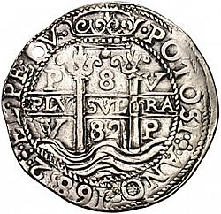 Large Obverse for 8 Reales 1682 coin