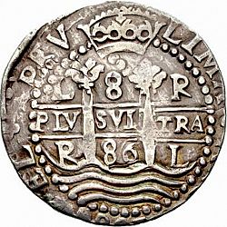 Large Obverse for 8 Reales 1686 coin