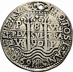 Large Obverse for 8 Reales 1690 coin