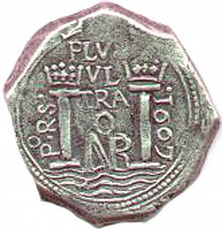 Large Reverse for 8 Reales 1667 coin