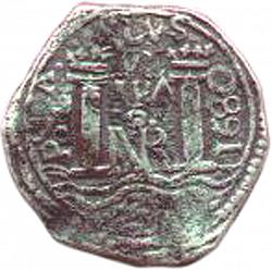 Large Reverse for 8 Reales 1680 coin