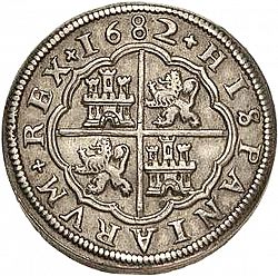 Large Reverse for 8 Reales 1682 coin
