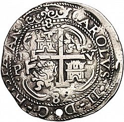 Large Reverse for 8 Reales 1682 coin