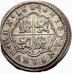 Large Reverse for 8 Reales 1684 coin