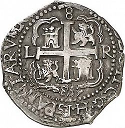 Large Reverse for 8 Reales 1685 coin