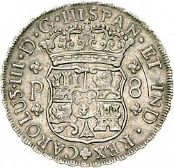 Large Obverse for 8 Reales 1760 coin