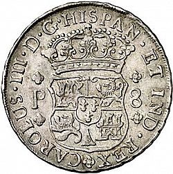 Large Obverse for 8 Reales 1762 coin