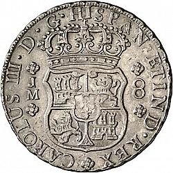 Large Obverse for 8 Reales 1763 coin