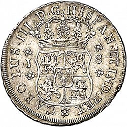 Large Obverse for 8 Reales 1767 coin