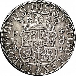 Large Obverse for 8 Reales 1770 coin