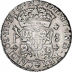 Large Obverse for 8 Reales 1771 coin