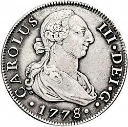 Large Obverse for 8 Reales 1778 coin