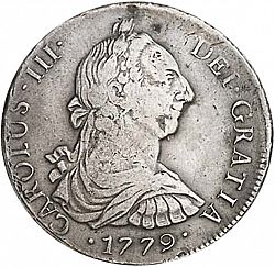 Large Obverse for 8 Reales 1779 coin