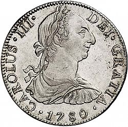 Large Obverse for 8 Reales 1780 coin