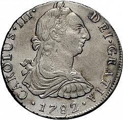 Large Obverse for 8 Reales 1782 coin