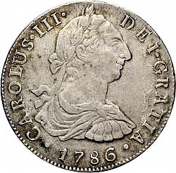 Large Obverse for 8 Reales 1786 coin