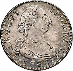 Large Obverse for 8 Reales 1788 coin
