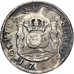 Large Reverse for 8 Reales 1764 coin