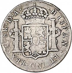 Large Reverse for 8 Reales 1776 coin