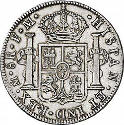 Large Reverse for 8 Reales 1776 coin