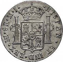 Large Reverse for 8 Reales 1778 coin