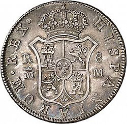 Large Reverse for 8 Reales 1788 coin