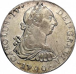 Large Obverse for 8 Reales 1790 coin