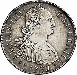 Large Obverse for 8 Reales 1791 coin