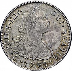 Large Obverse for 8 Reales 1792 coin