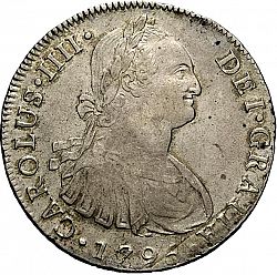 Large Obverse for 8 Reales 1794 coin