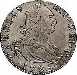 Large Obverse for 8 Reales 1795 coin