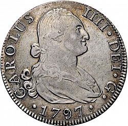 Large Obverse for 8 Reales 1797 coin
