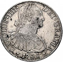 Large Obverse for 8 Reales 1798 coin