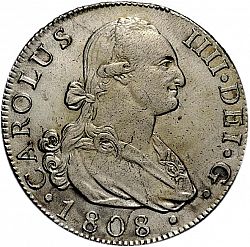 Large Obverse for 8 Reales 1808 coin