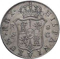 Large Reverse for 8 Reales 1792 coin