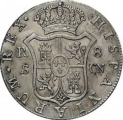 Large Reverse for 8 Reales 1795 coin