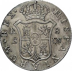 Large Reverse for 8 Reales 1795 coin