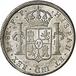 Large Reverse for 8 Reales 1798 coin