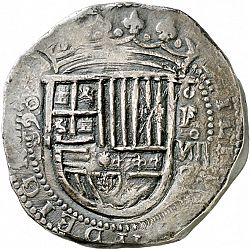 Large Obverse for 8 Reales 1590 coin